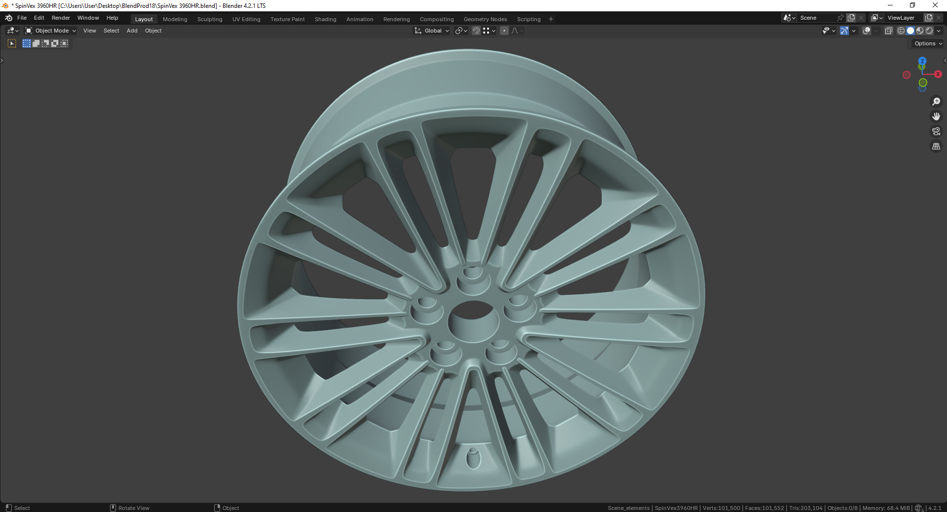 SpinVex 3960HR Rim 3D model_12