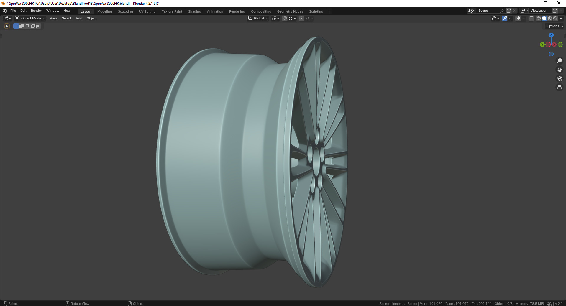 SpinVex 3960HR Rim 3D model_7