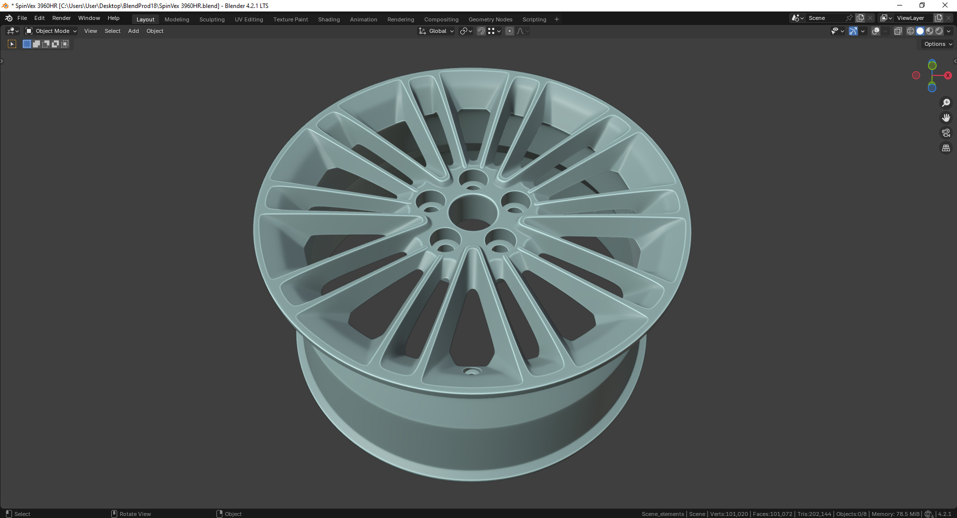 SpinVex 3960HR Rim 3D model_9