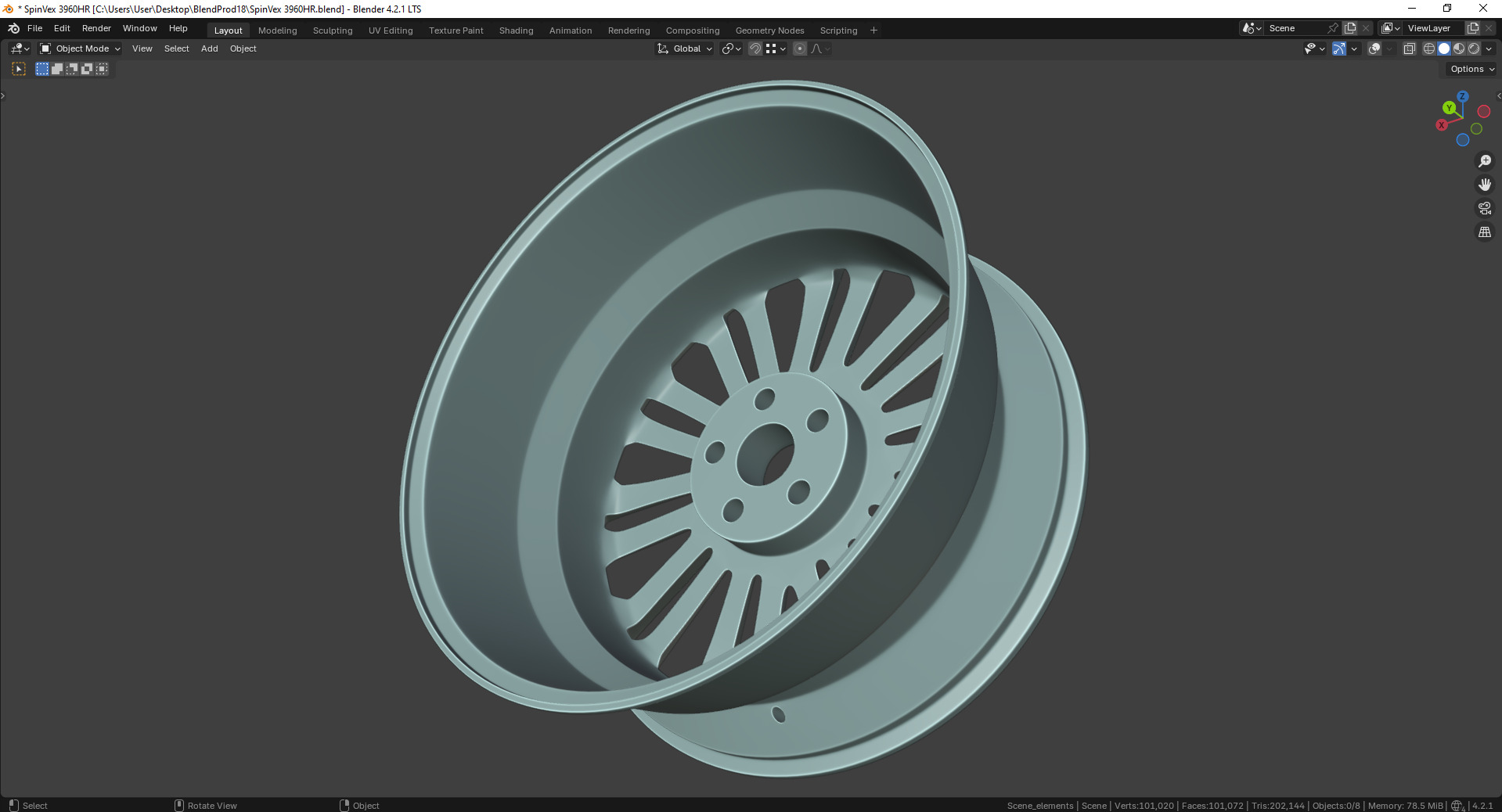 SpinVex 3960HR Rim 3D model_8
