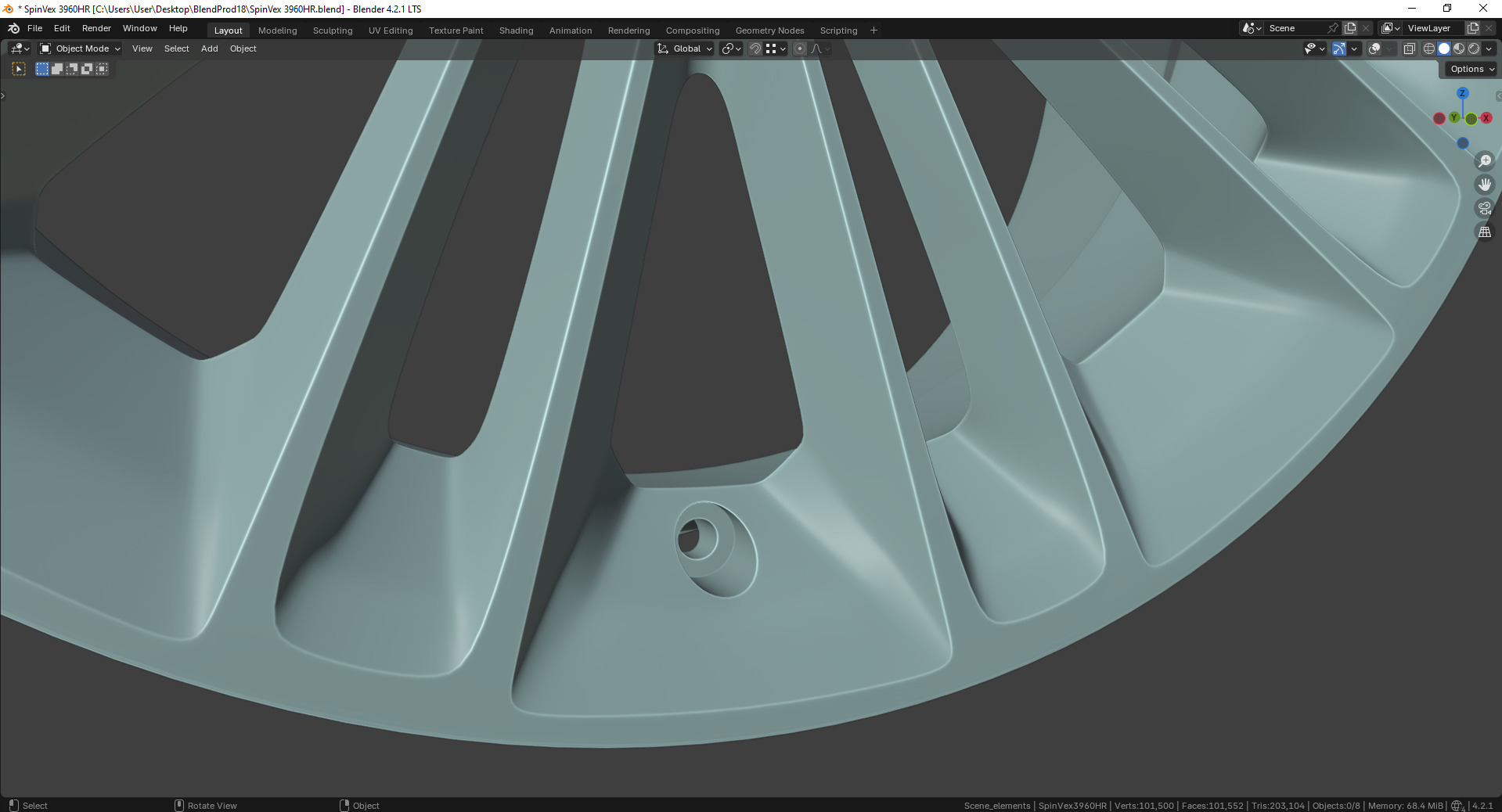 SpinVex 3960HR Rim 3D model_11