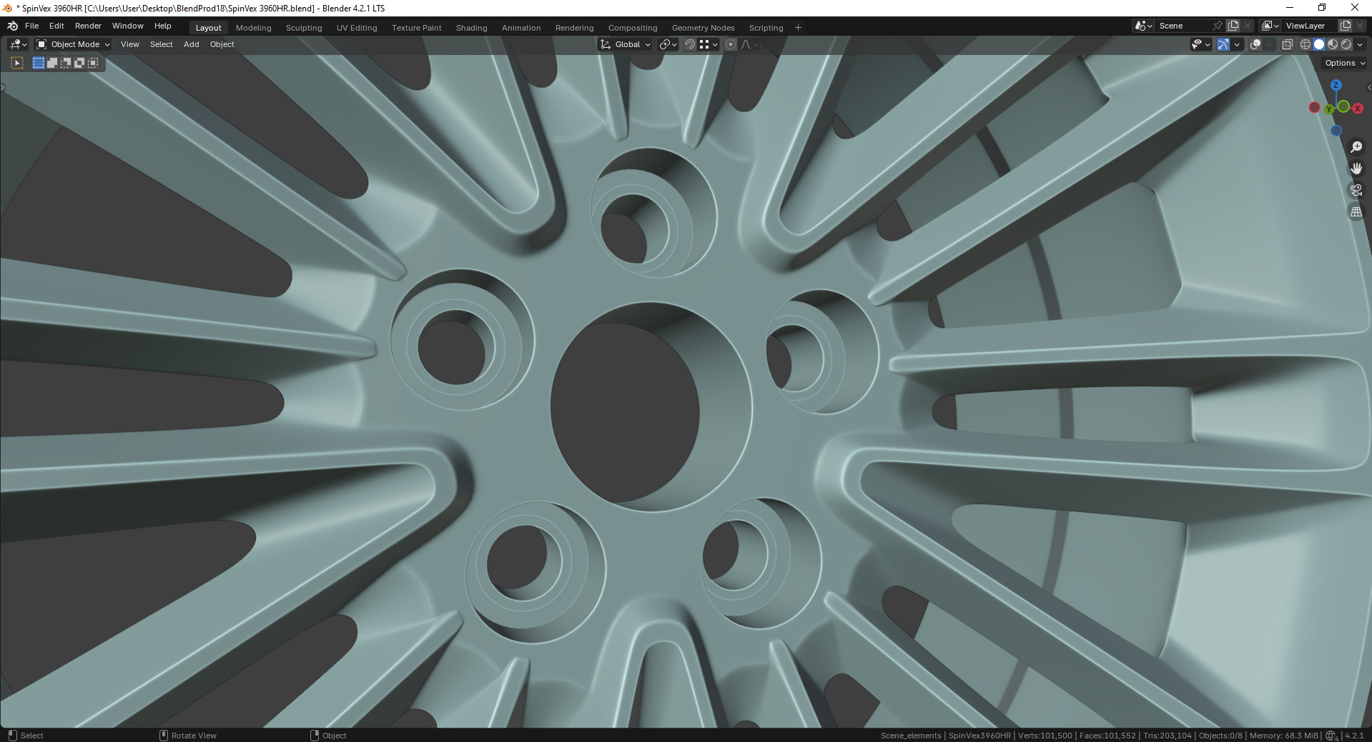 SpinVex 3960HR Rim 3D model_10