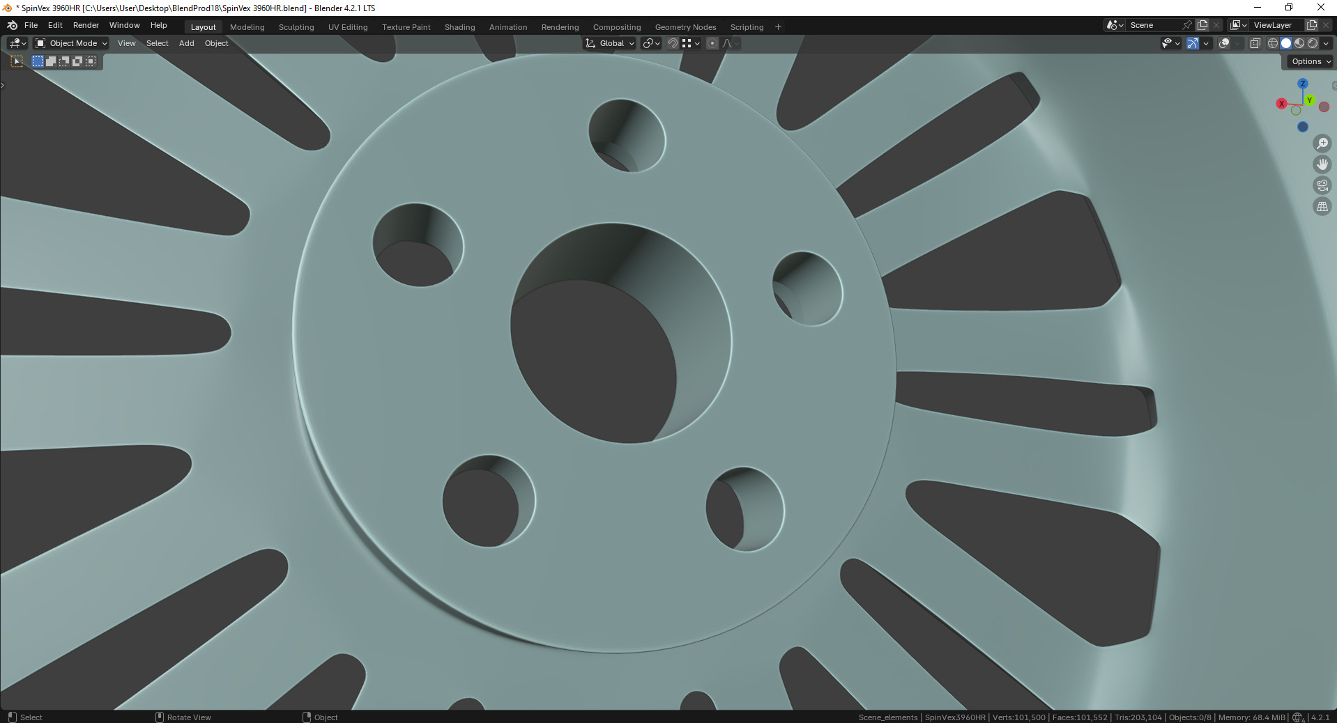 SpinVex 3960HR Rim 3D model_14