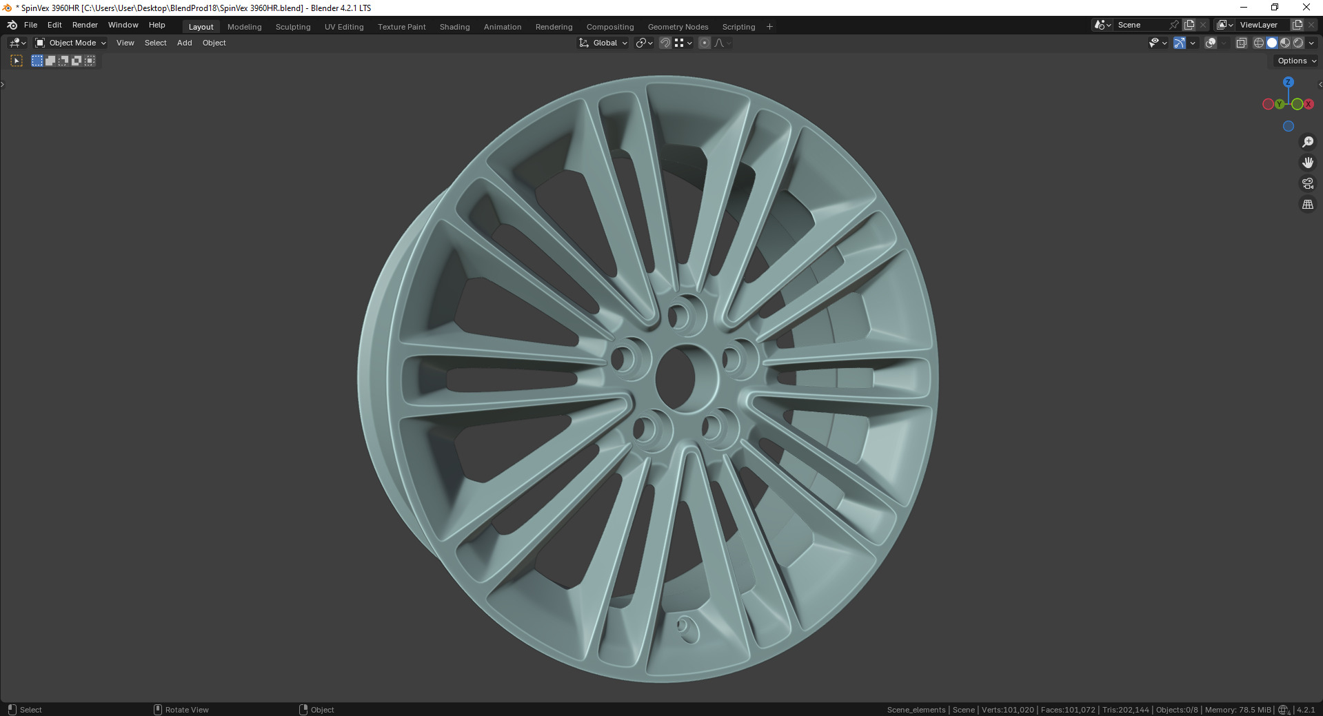 SpinVex 3960HR Rim 3D model_6