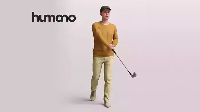 Humano Man playing golf - golf swing -2601-053-2192