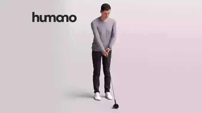 Humano Man playing golf - golf swing -2601-053-2191