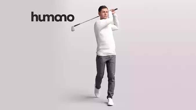 Humano Man playing golf - golf swing -2601-053-2190
