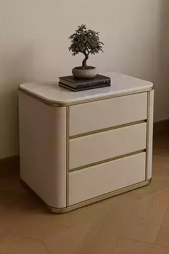 Side Table with Marble Top