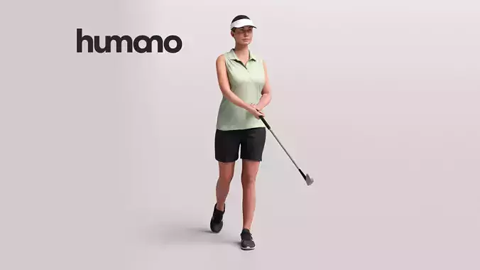 Humano Woman playing golf - golf swing -2601-032-7654