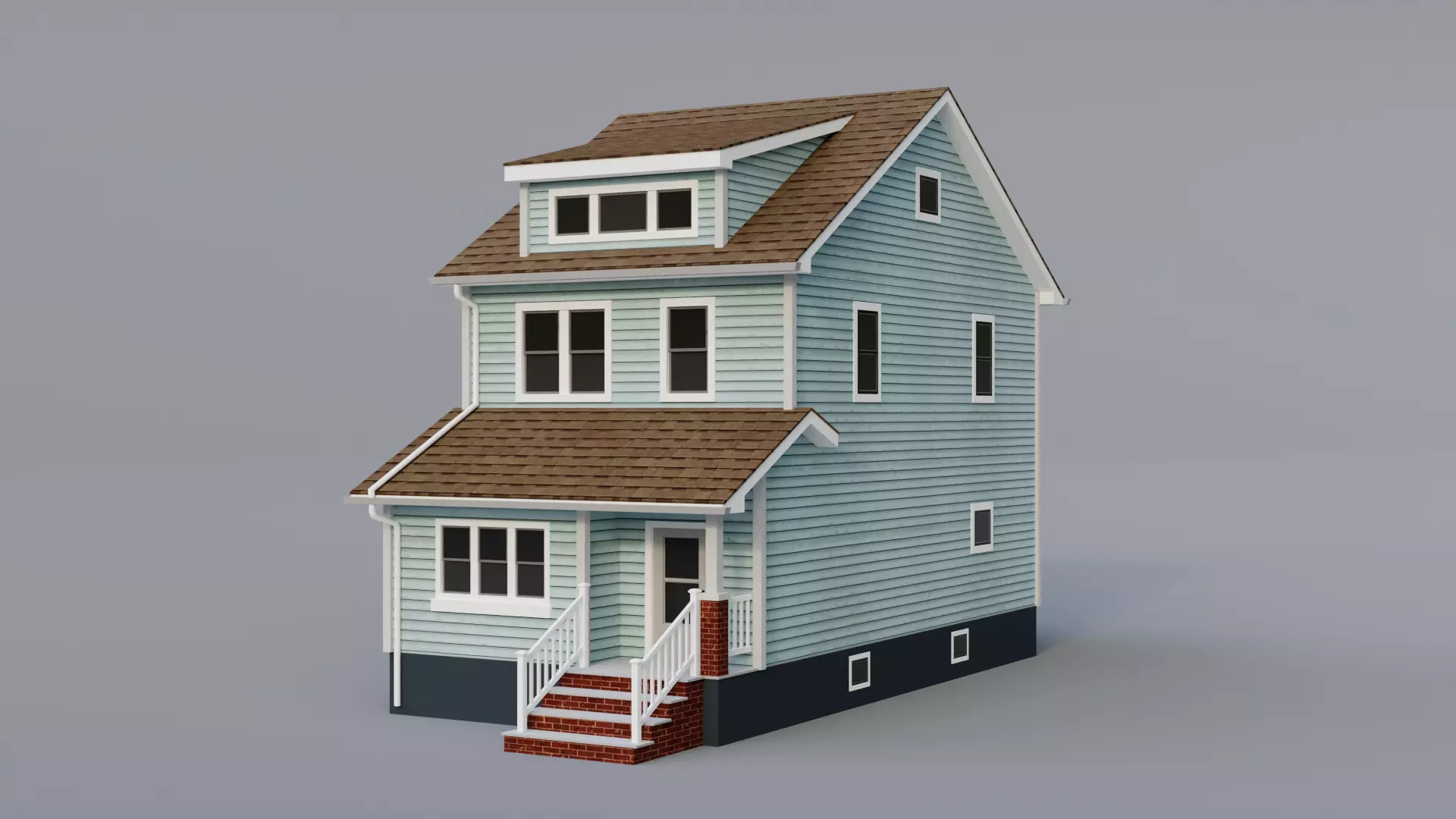 Low Poly House 25 Low-poly 3D model_0