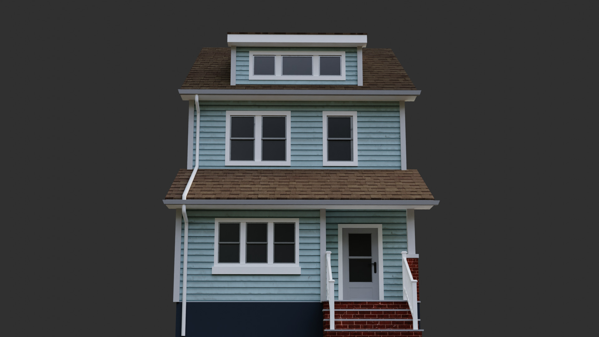 Low Poly House 25 Low-poly 3D model_3