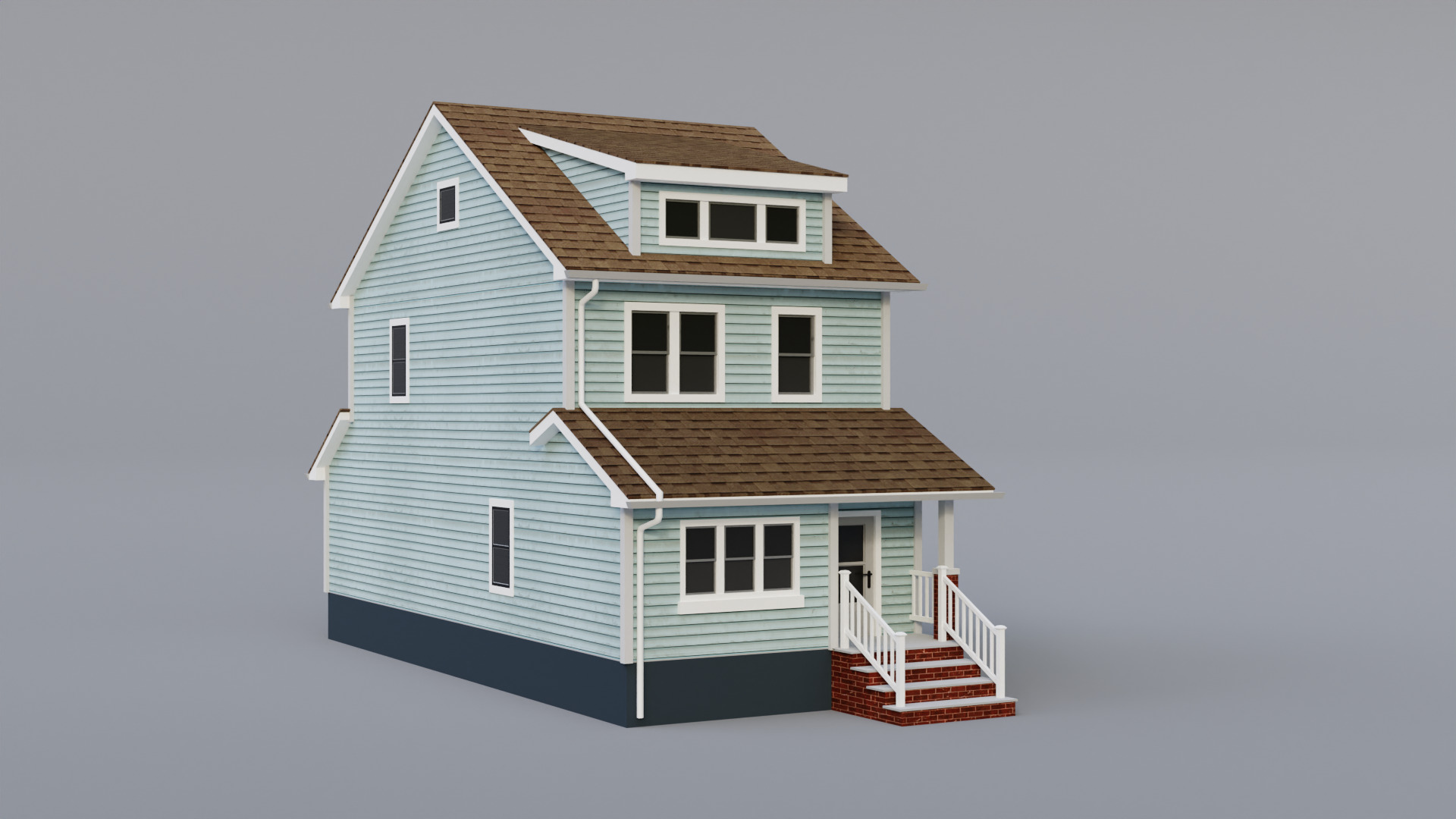 Low Poly House 25 Low-poly 3D model_2