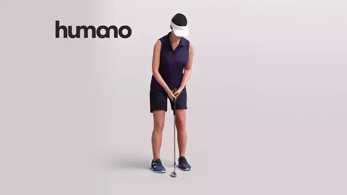 Humano Woman playing golf - golf swing -2601-032-7653