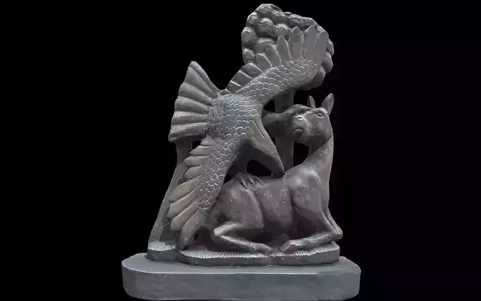 Eagle with Deer Fighting