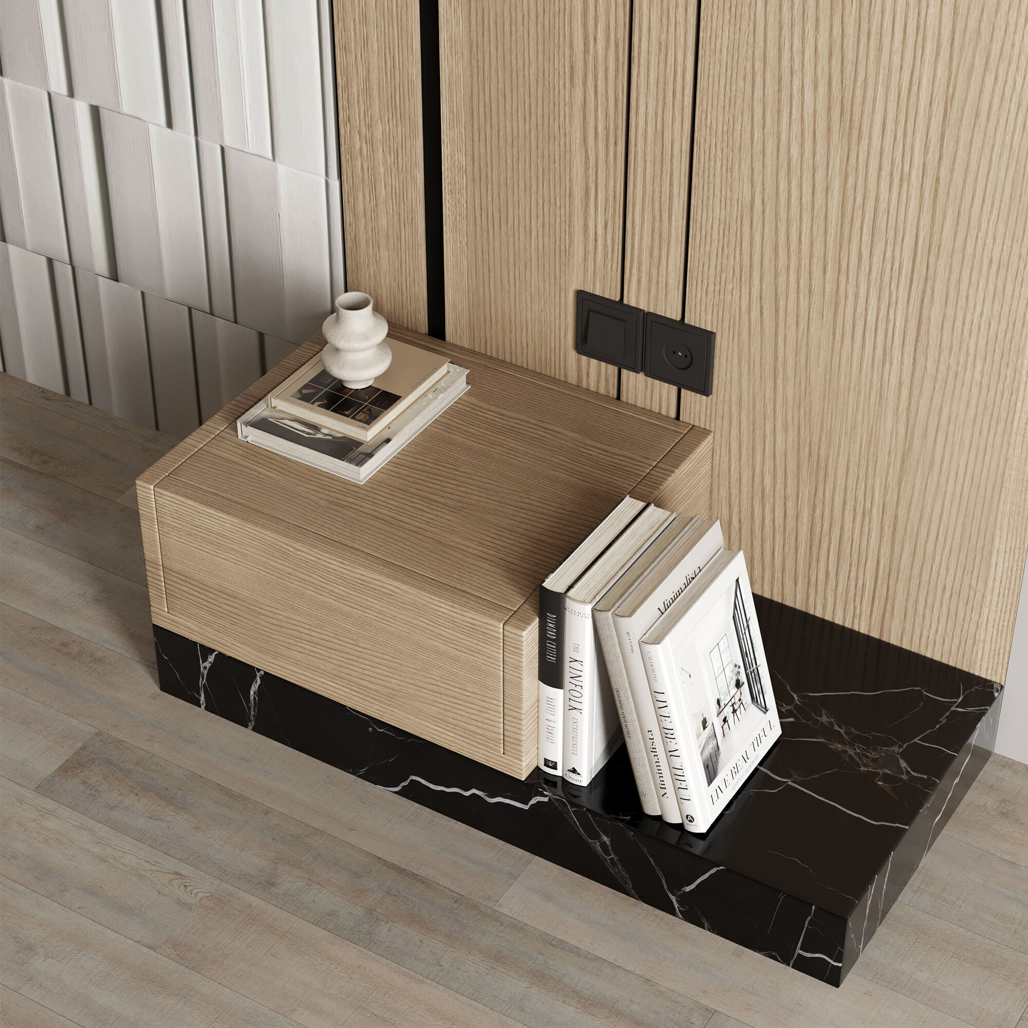 Headboard Wall Panel Composition 12 3D model_4