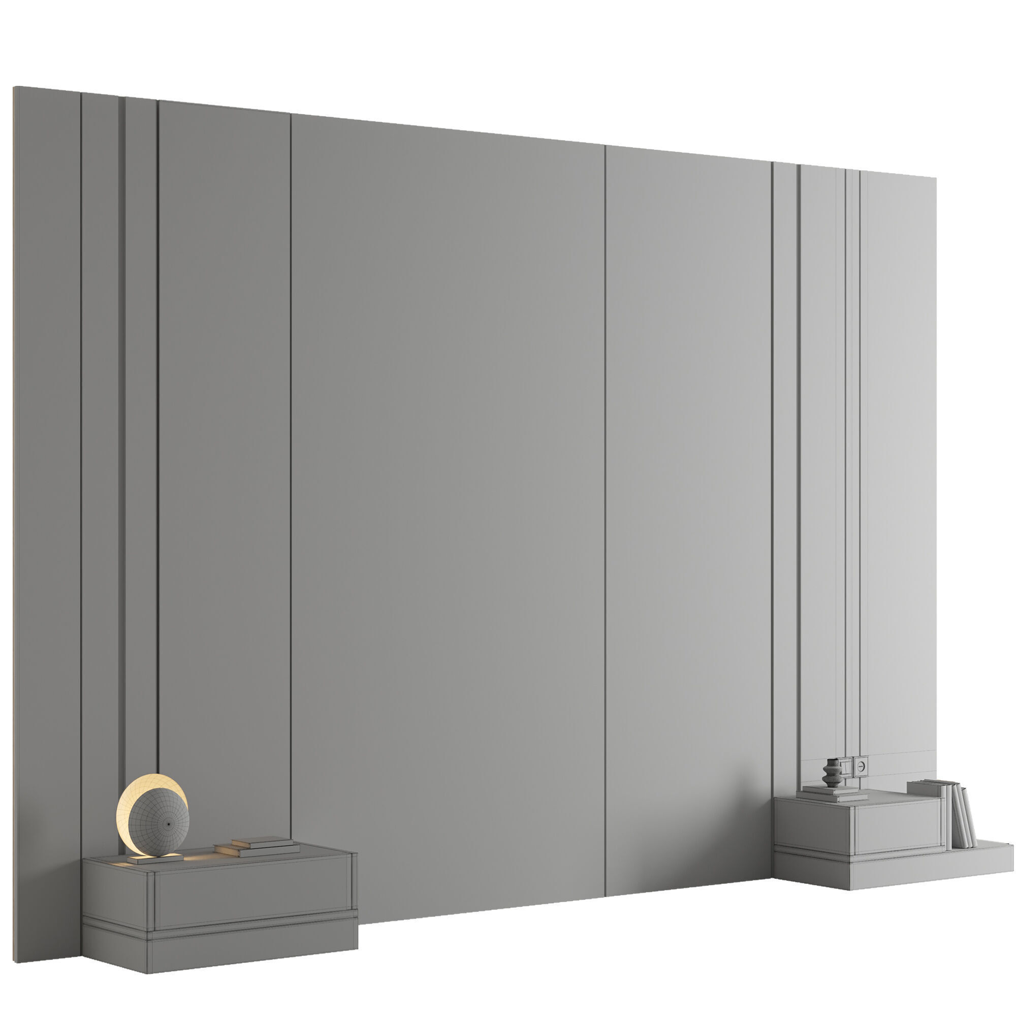 Headboard Wall Panel Composition 12 3D model_6