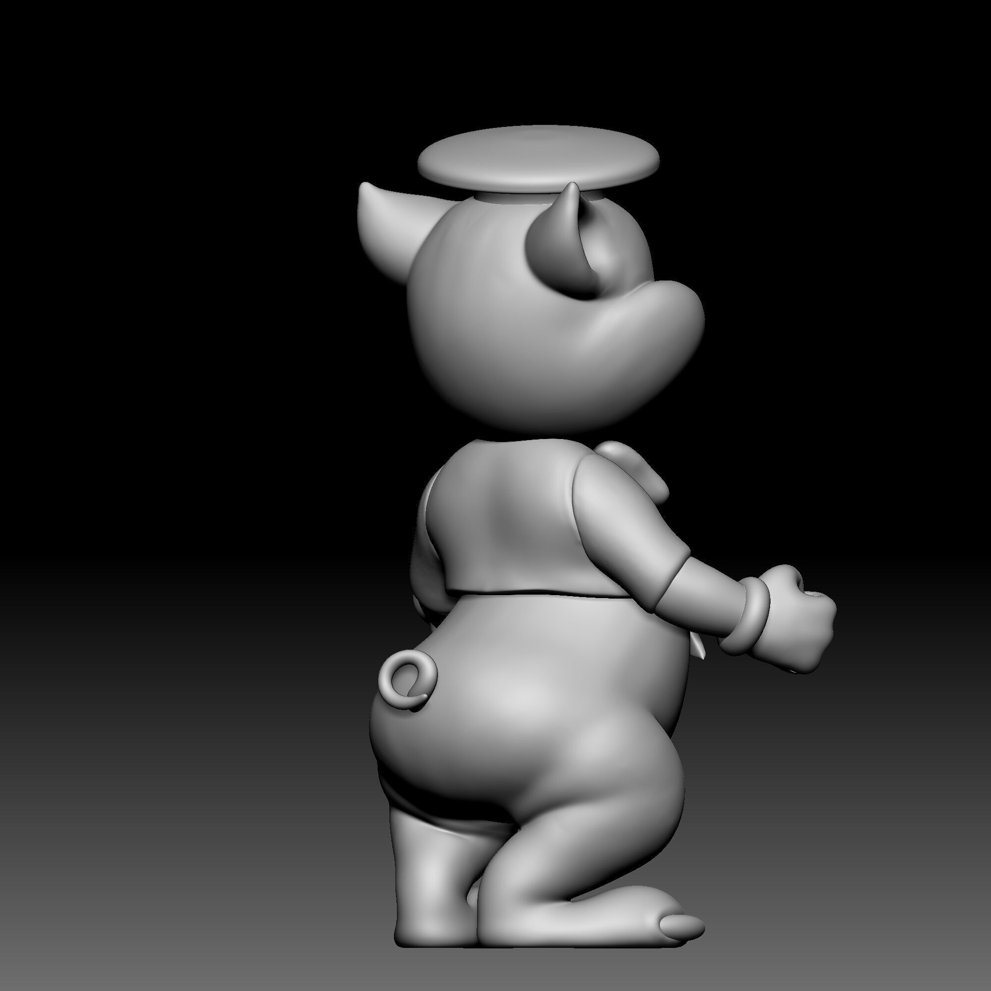 Fiddler Pig - Three Little Pigs - 010 3D print model_4