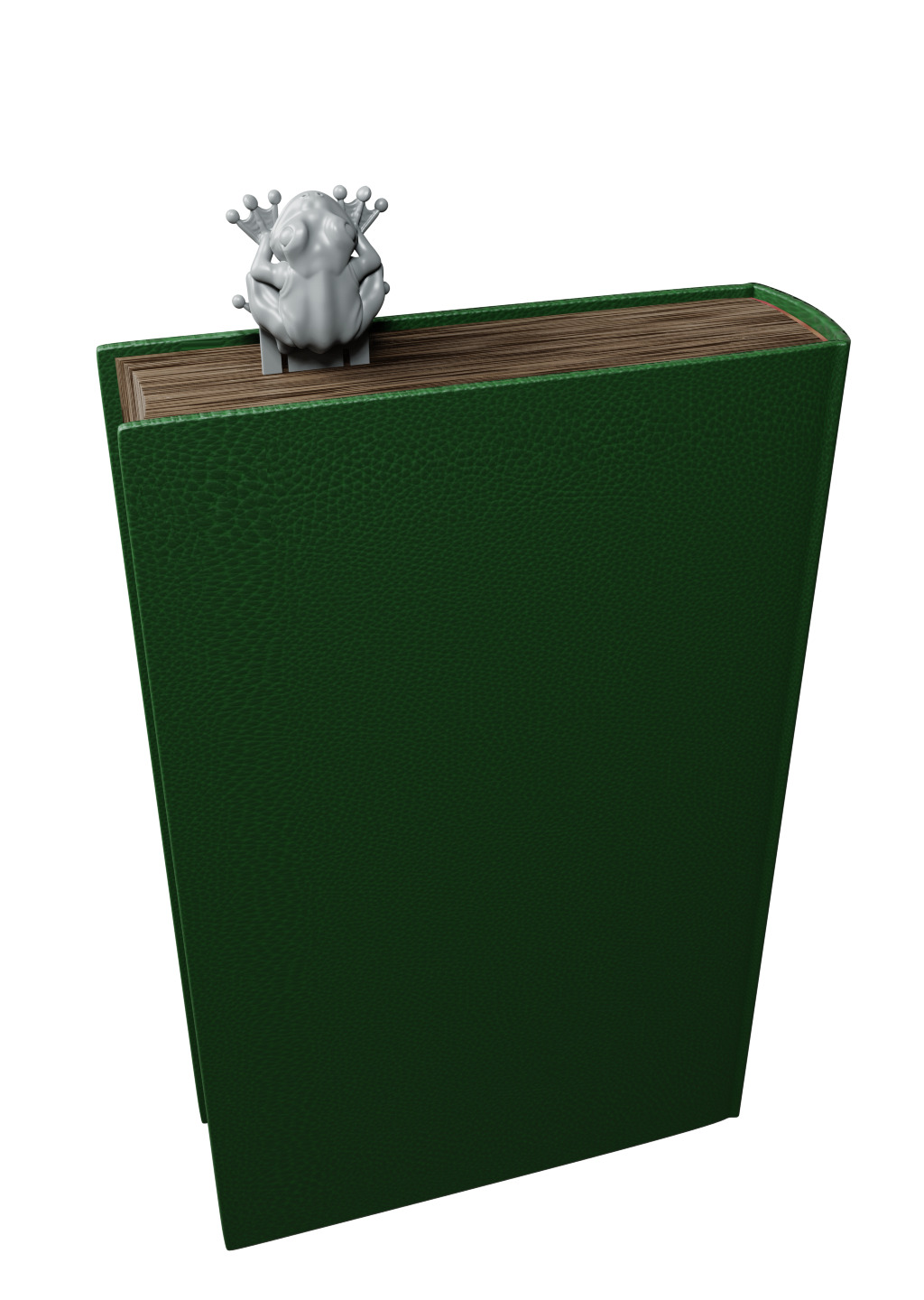 Frog Bookmark 3D print model_1