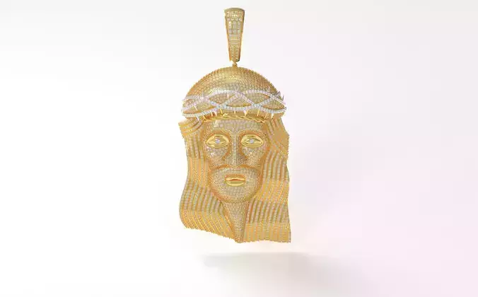 Jesus pendant  80 mm 3D print model 3D print model