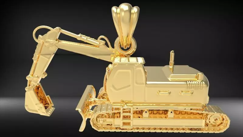 JCB Excavator Pendant 3D print model