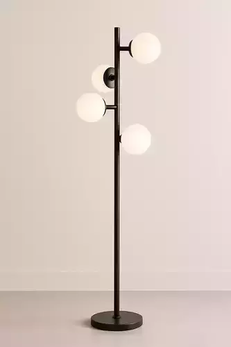 Modern Floor Lamp with Globe Lights