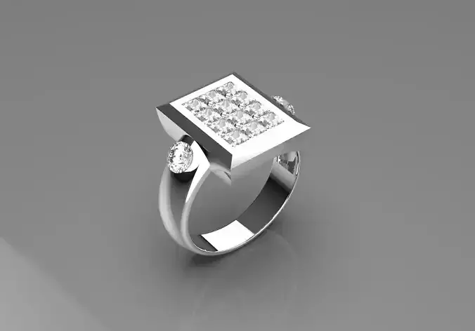 diamond man ring mr0094 3D print model