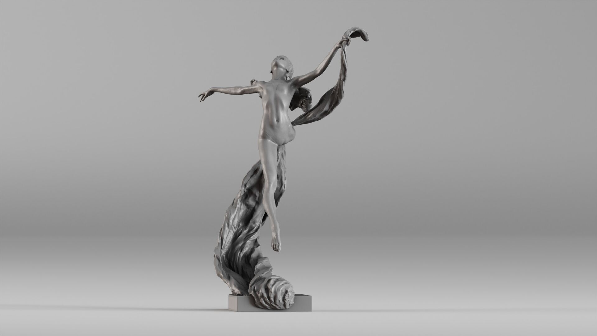 001607 Dancing Woman Sculpture 3D print model_16