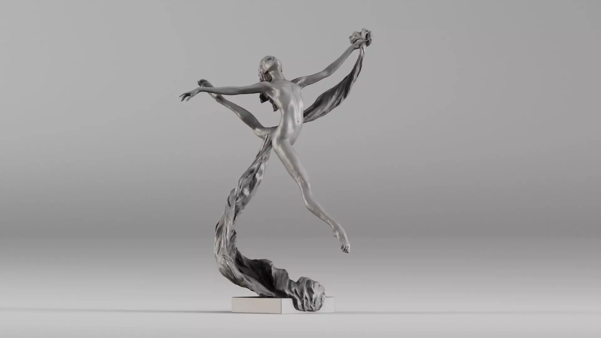 001607 Dancing Woman Sculpture 3D print model_0
