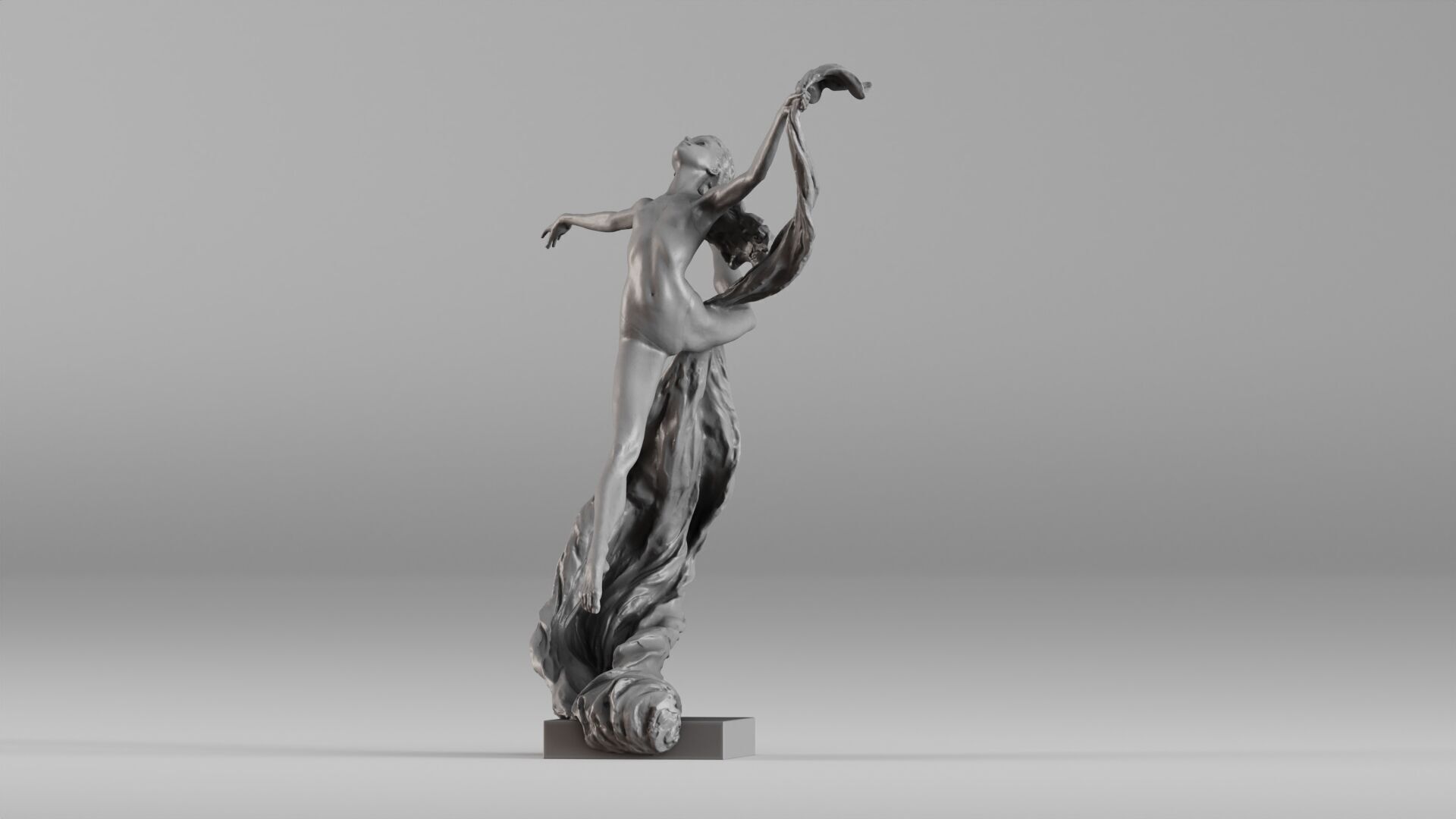 001607 Dancing Woman Sculpture 3D print model_15