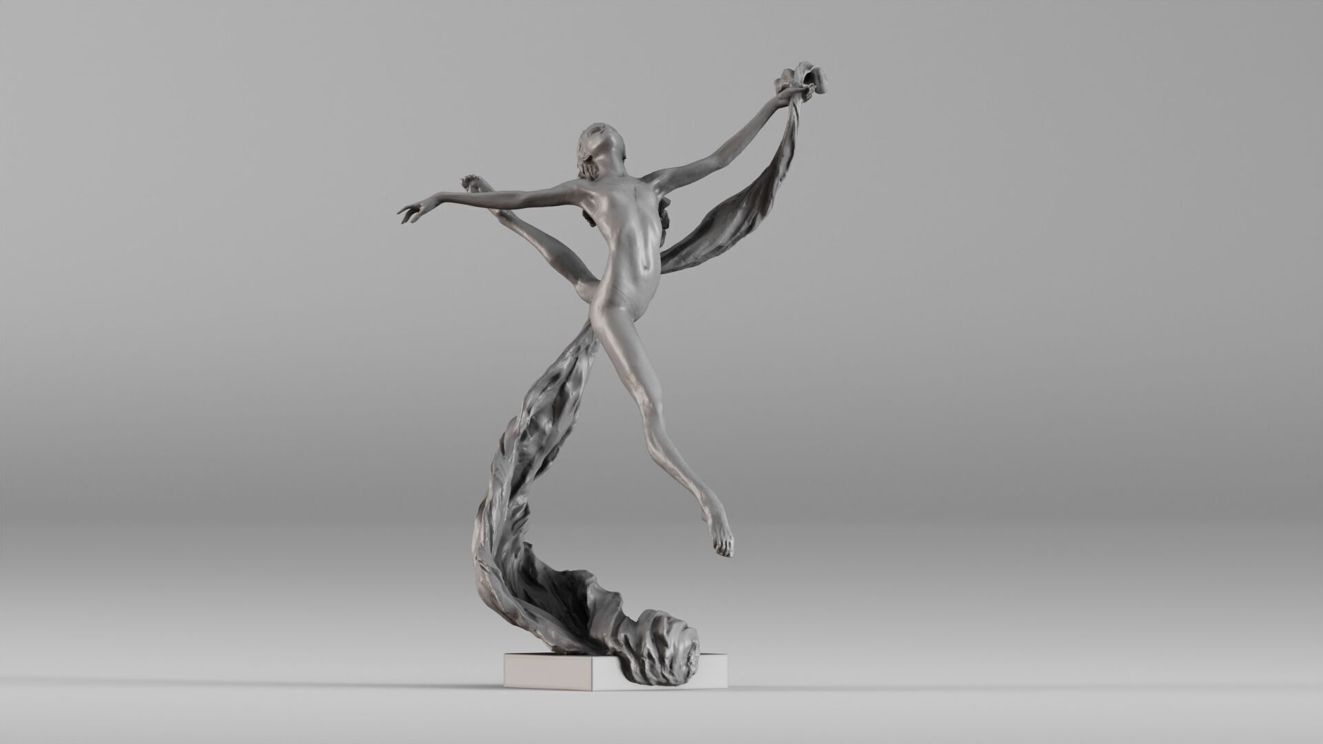 001607 Dancing Woman Sculpture 3D print model_18