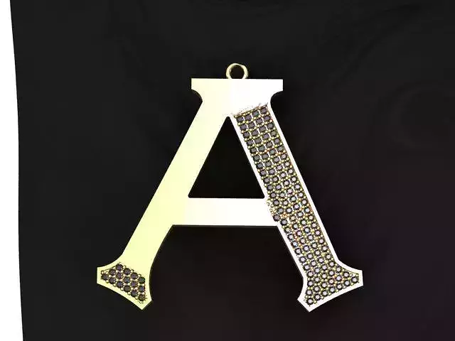 Letter A pendant