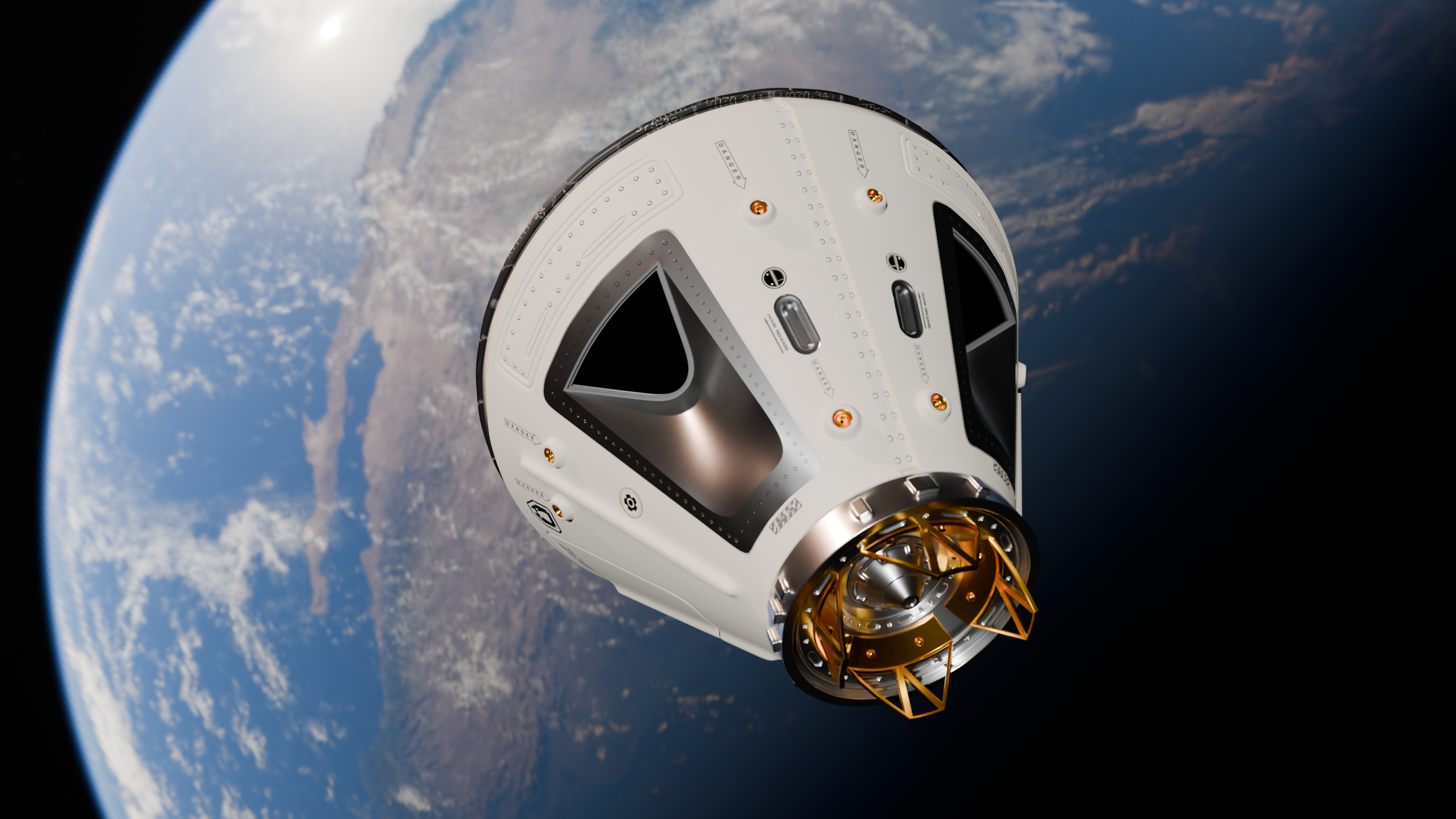 REALISTIC SPACE CARAFT CAPSULE 3D model_1