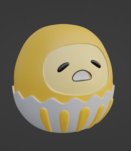 Daruma Gudetama Free 3D print model