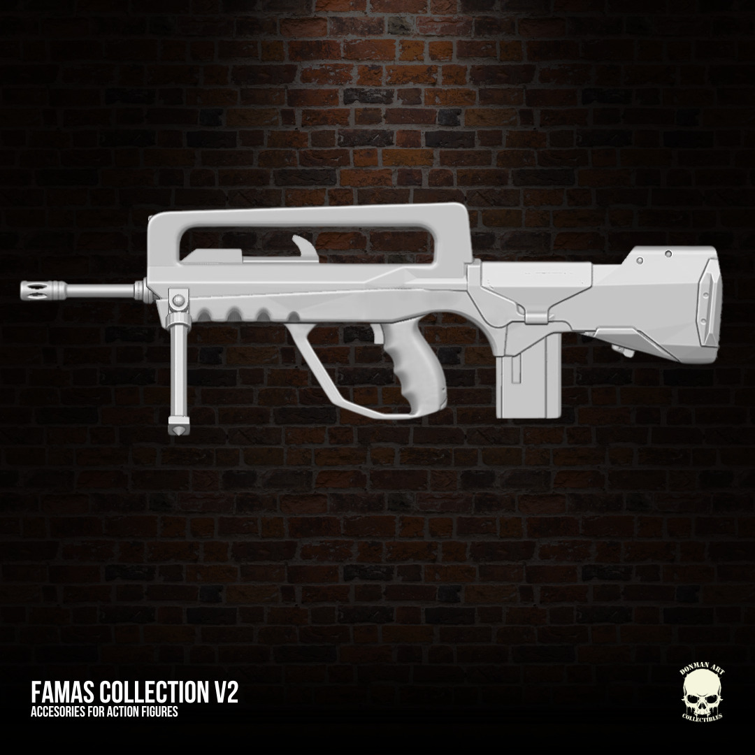 Famas Collection v2 3D printables for action figures 3D print model_14