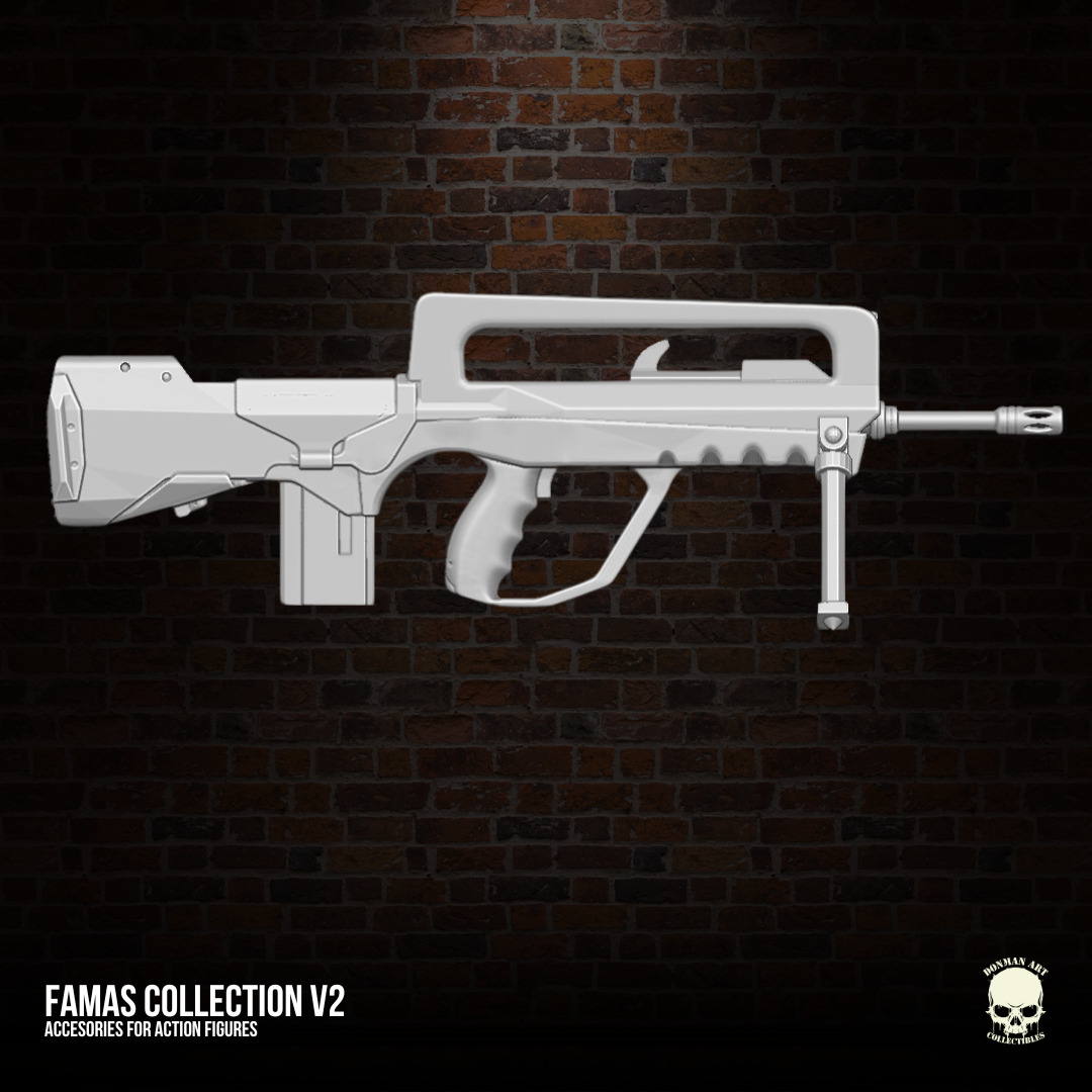 Famas Collection v2 3D printables for action figures 3D print model_15