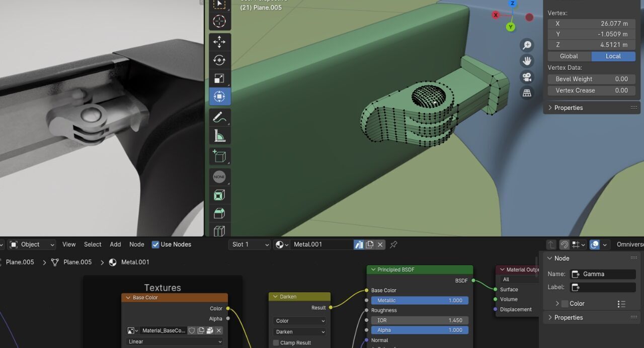 Modern Frame Eyewear 3D model_5
