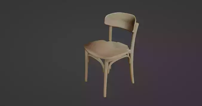 Traditional Curved Back Wooden Dining Chair