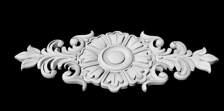 Central decor ornament for furniture 3D model_3