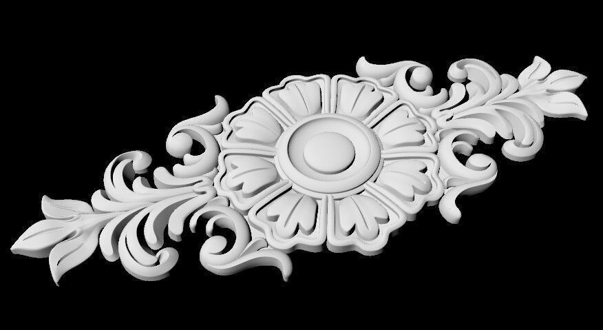 Central decor ornament for furniture 3D model_5