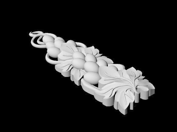 Central decor ornament for furniture 3D model_4