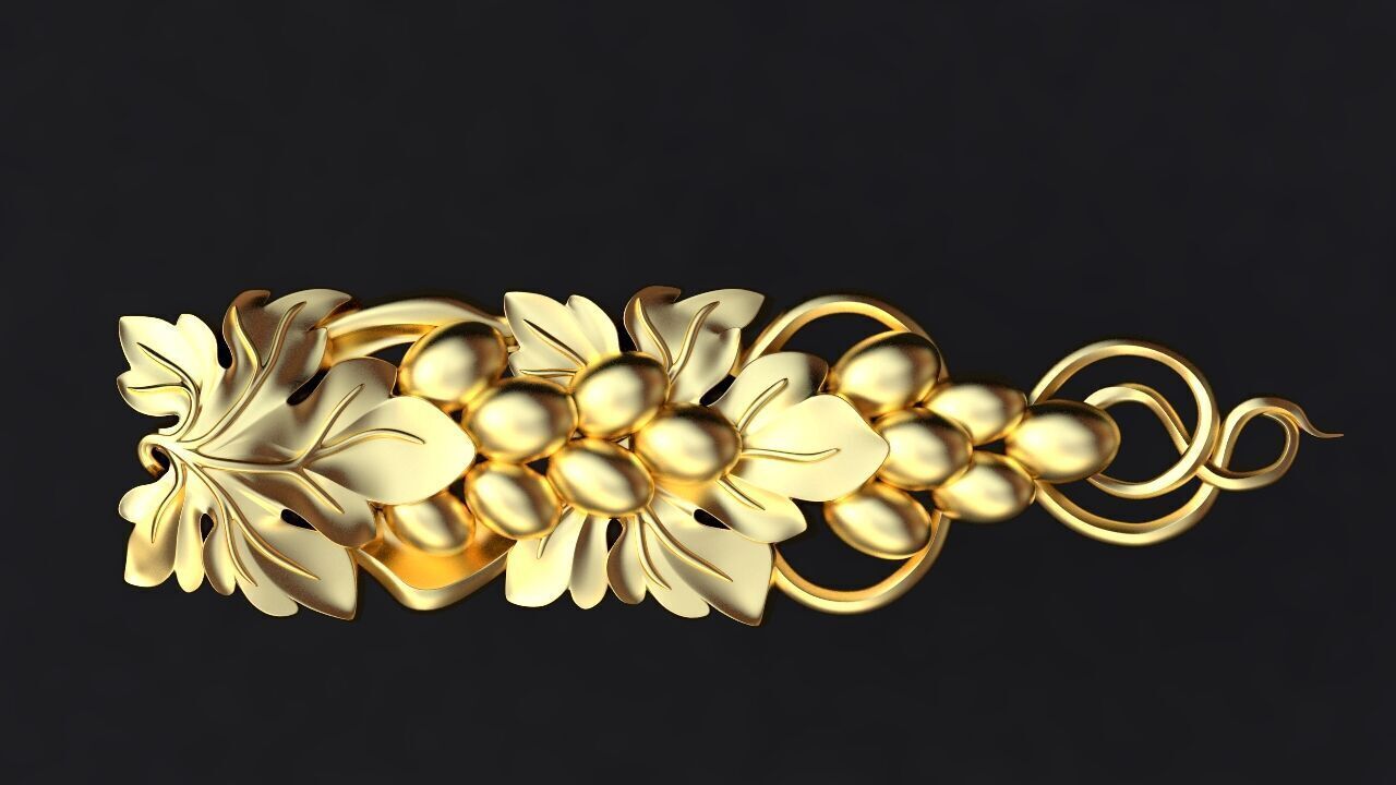 Central decor ornament for furniture 3D model_1