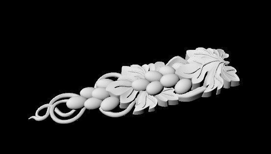 Central decor ornament for furniture 3D model_5