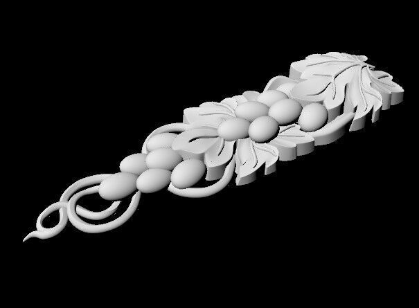 Central decor ornament for furniture 3D model_2