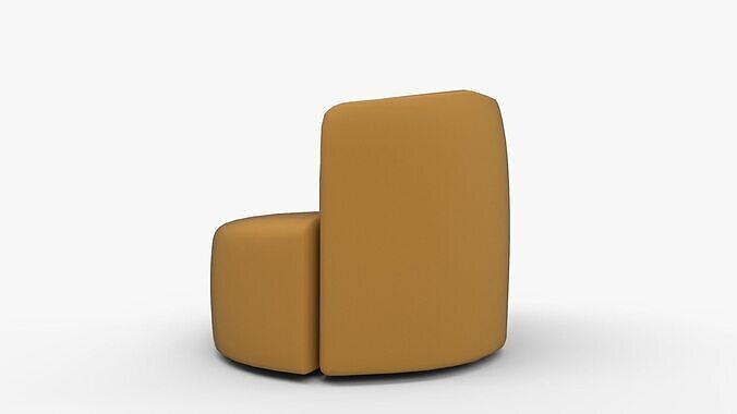 Rue Swivel Chair Citronella Velvet 3D model 6