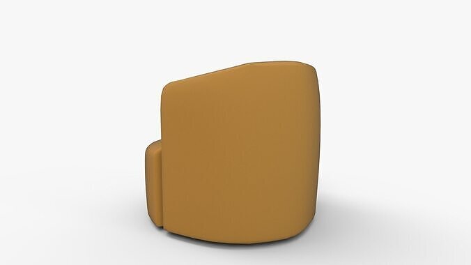 Rue Swivel Chair Citronella Velvet 3D model 5