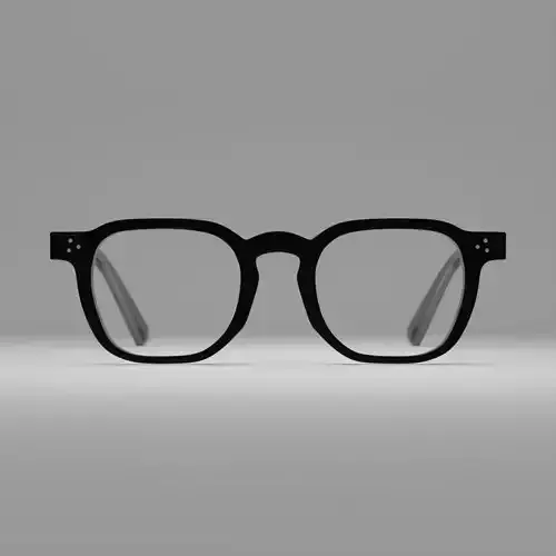 Retro Round Glasses 3D model