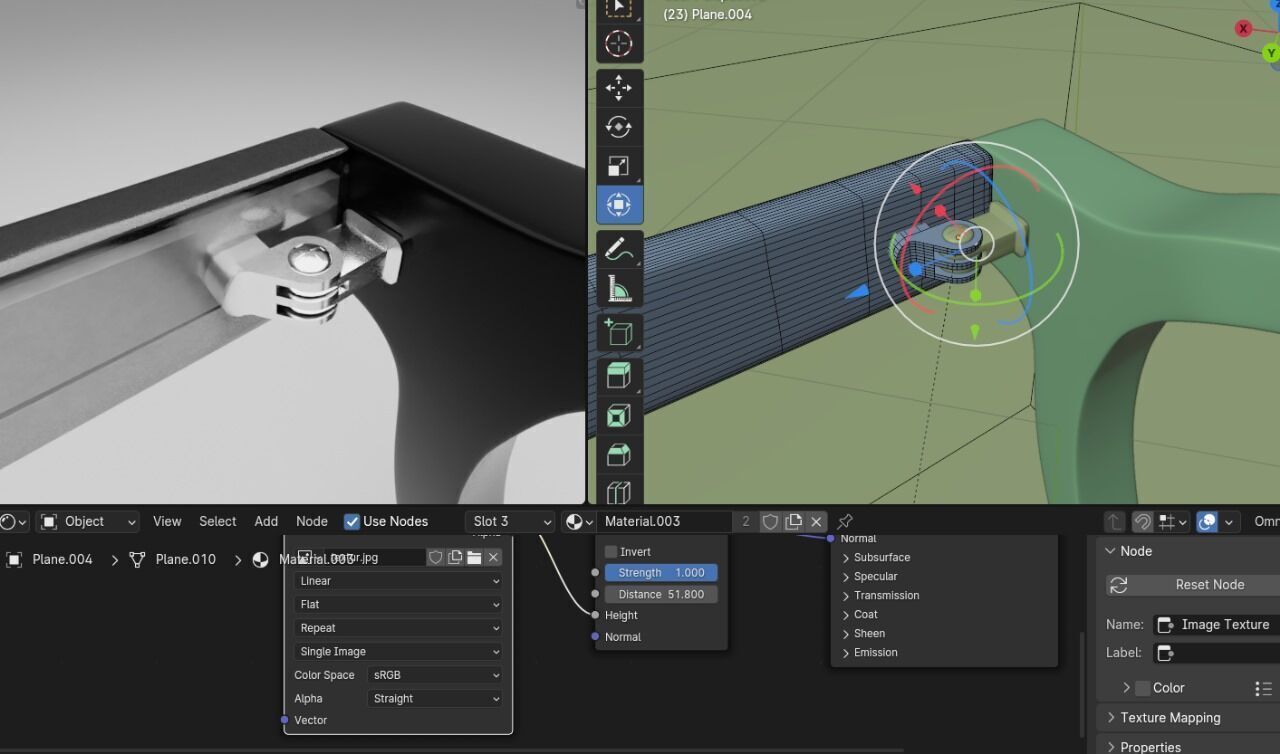 Retro Round Glasses 3D model_5