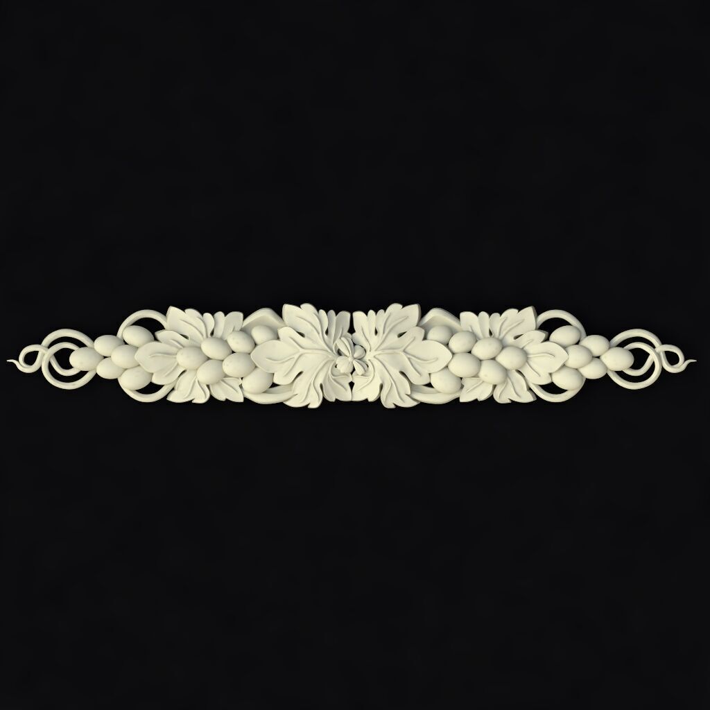 Central decor ornament for furniture 3D model_1