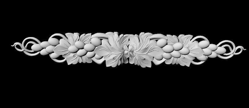 Central decor ornament for furniture 3D model_5