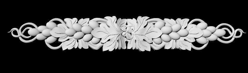 Central decor ornament for furniture 3D model_2